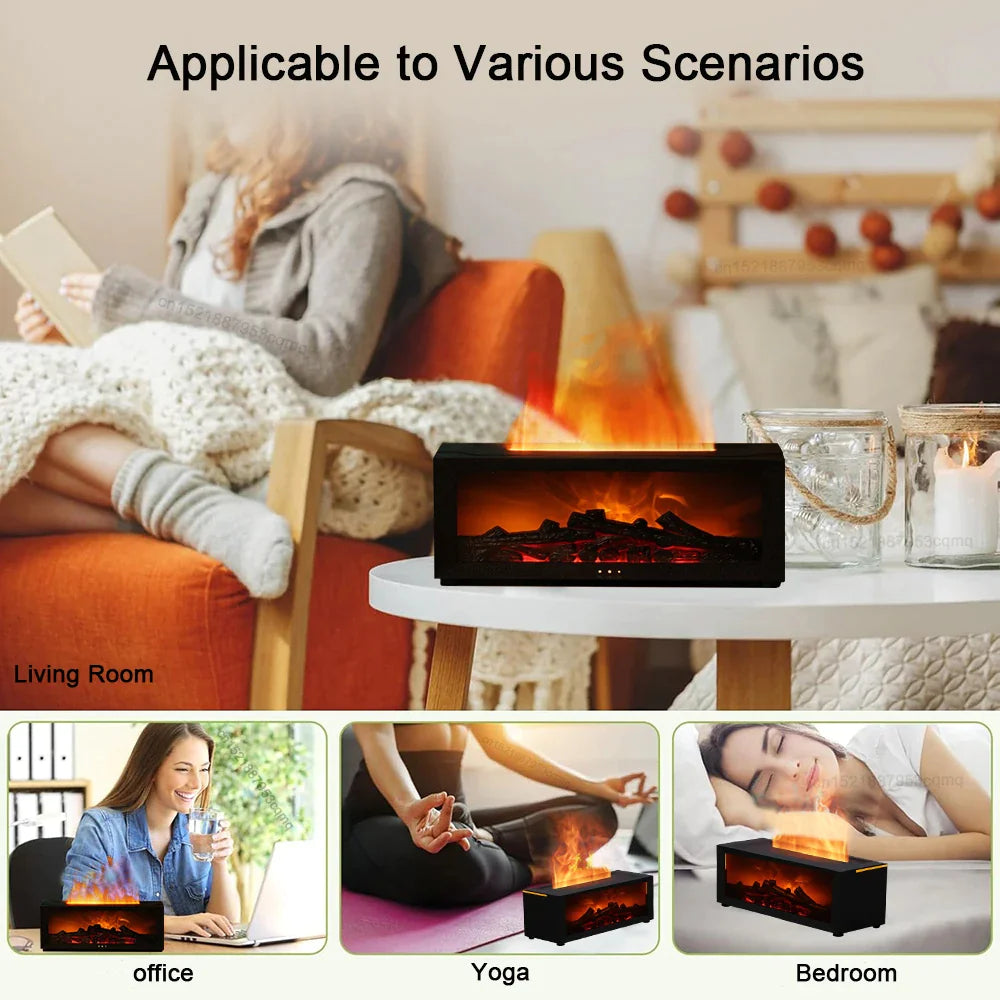 Fireplace Flame Humidifier with Remote & Aromatherapy (Copy)