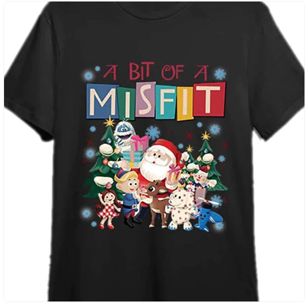 Red Nose Rudolf Reindeer Christmas T-shirt
