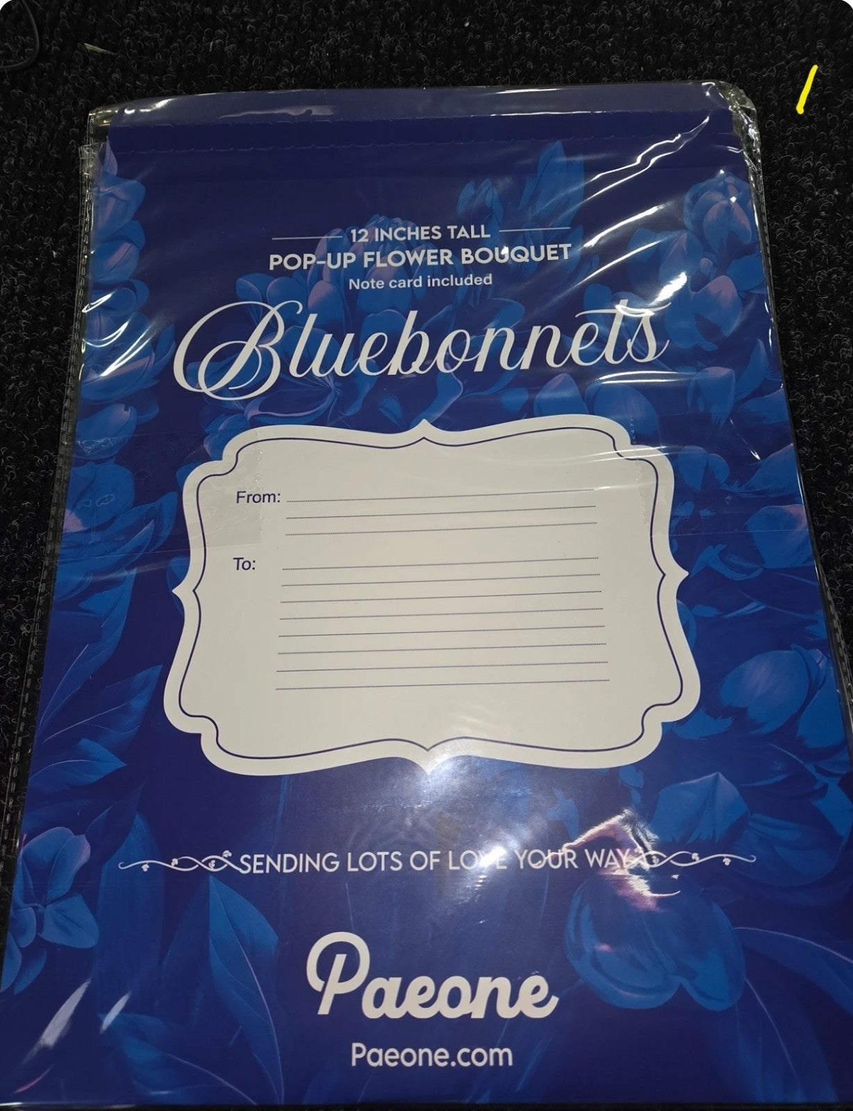 Paper Pop-Up Flower Card, Bluebonnet, Forever Flowers Bouquet 3D Popup Greeting 